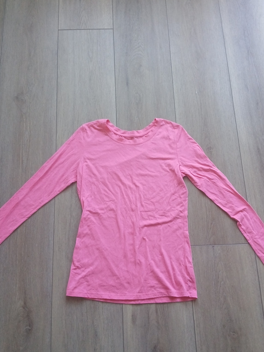 Natural Uniforms Pink Long Sleeve Top Women’s Medium Luxe Stretch Soft Basic Tee - Picture 2 of 10